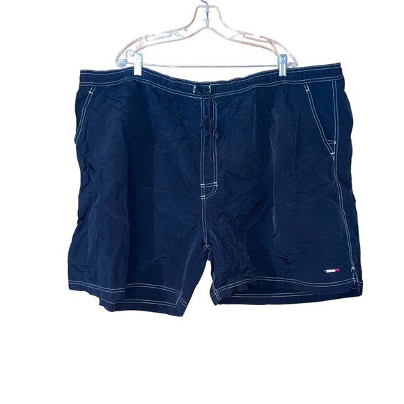 St. Johns Bay Mens 4X BlackSwim Shorts With Drawstring Waist & Mesh Lining - Picture 1 of 7